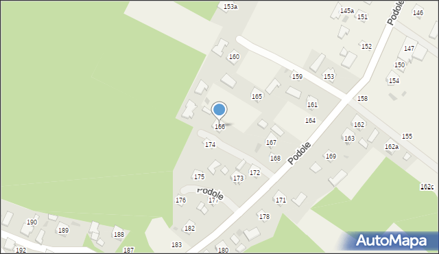 Podole, Podole, 166, mapa Podole