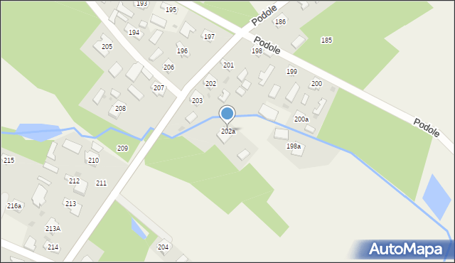 Podole, Podole, 202a, mapa Podole