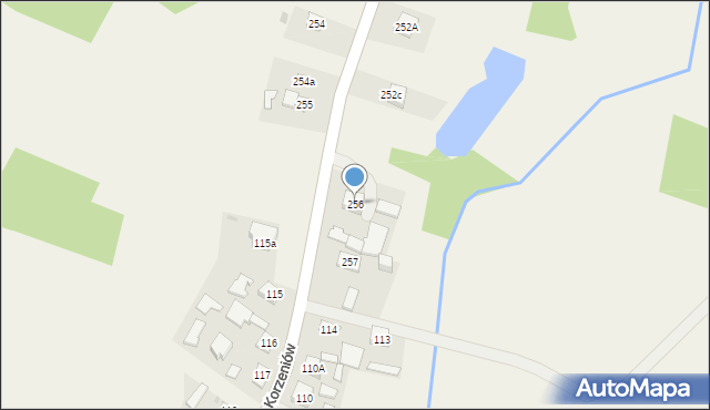 Podole, Podole, 256, mapa Podole