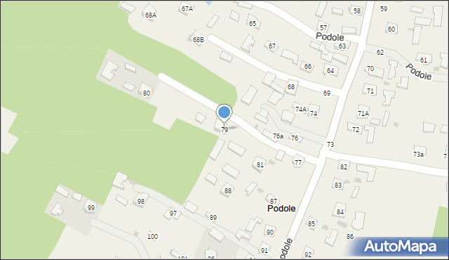 Podole, Podole, 79, mapa Podole