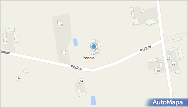 Podole, Podole, 13, mapa Podole