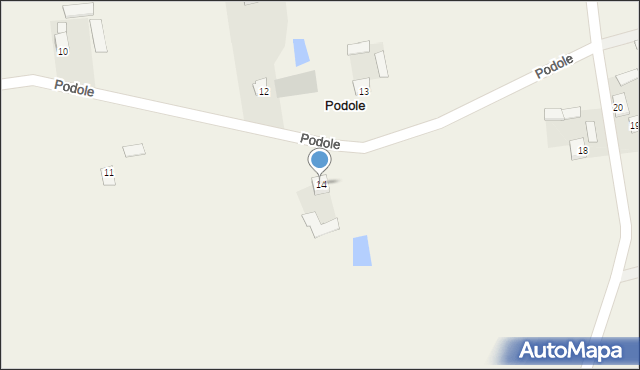 Podole, Podole, 14, mapa Podole