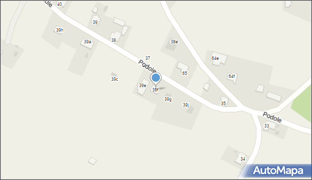 Podole, Podole, 39f, mapa Podole