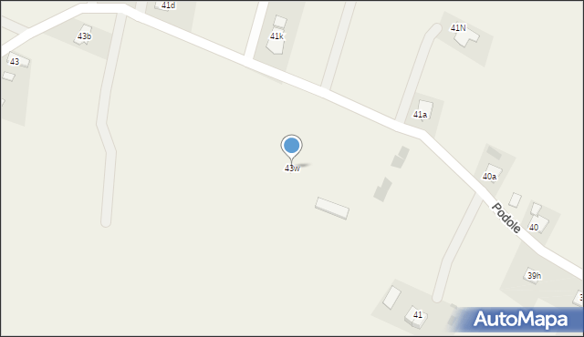 Podole, Podole, 43w, mapa Podole
