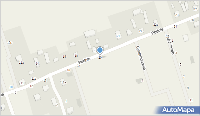 Podole, Podole, 20, mapa Podole