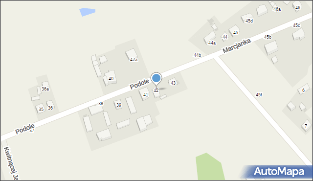 Podole, Podole, 42, mapa Podole