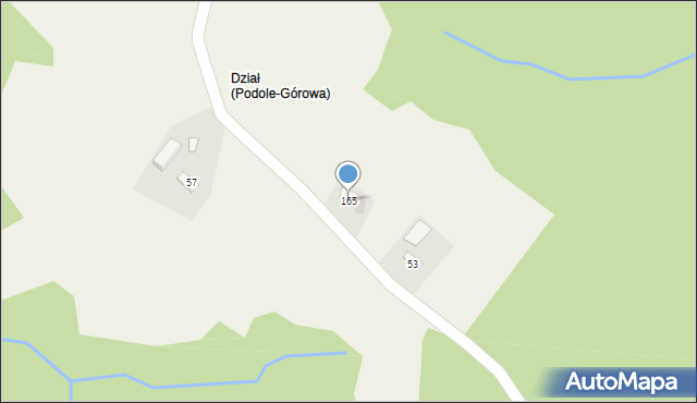 Podole-Górowa, Podole-Górowa, 165, mapa Podole-Górowa