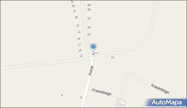 Podolszyn, Polna, 12, mapa Podolszyn
