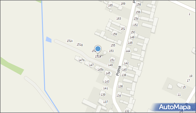 Podolszyn, Polna, 151a, mapa Podolszyn