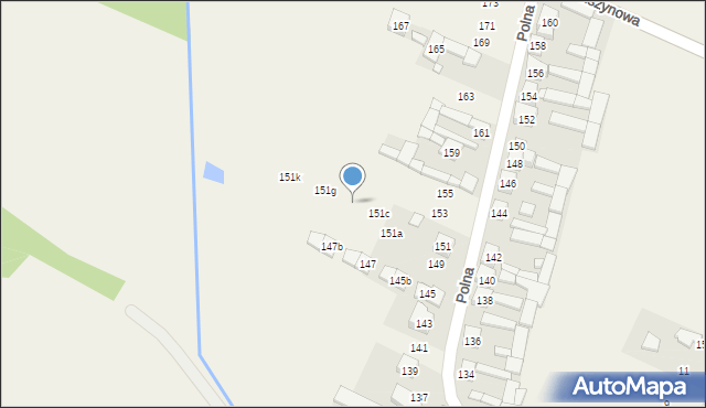 Podolszyn, Polna, 151f, mapa Podolszyn
