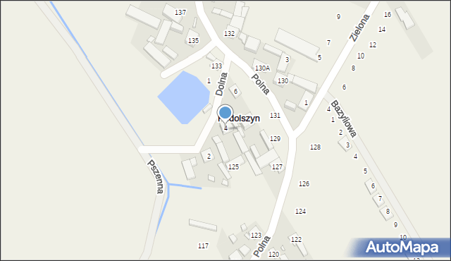 Podolszyn, Polna, 4, mapa Podolszyn