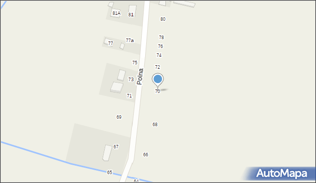 Podolszyn, Polna, 70, mapa Podolszyn