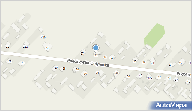 Podolszynka Ordynacka, Podolszynka Ordynacka, 31, mapa Podolszynka Ordynacka