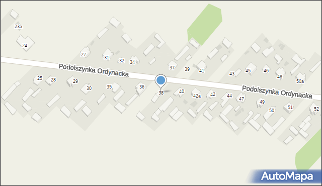 Podolszynka Ordynacka, Podolszynka Ordynacka, 38, mapa Podolszynka Ordynacka
