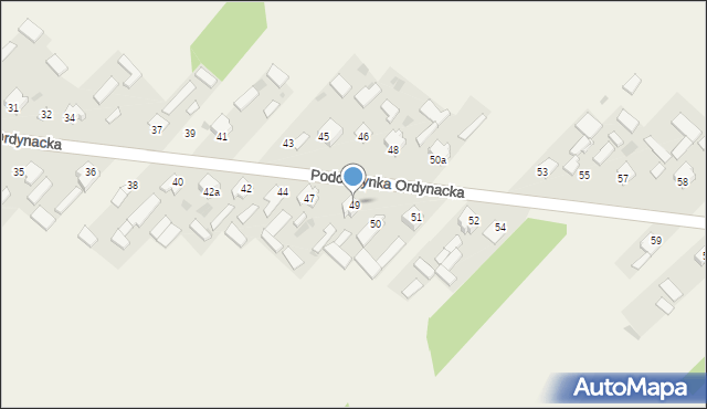 Podolszynka Ordynacka, Podolszynka Ordynacka, 49, mapa Podolszynka Ordynacka