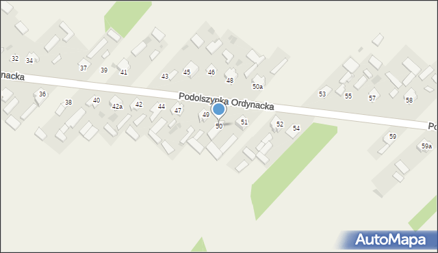 Podolszynka Ordynacka, Podolszynka Ordynacka, 50, mapa Podolszynka Ordynacka