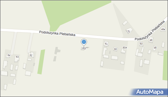Podolszynka Ordynacka, Podolszynka Ordynacka, 61c, mapa Podolszynka Ordynacka