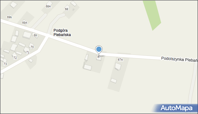 Podolszynka Ordynacka, Podolszynka Ordynacka, 67, mapa Podolszynka Ordynacka