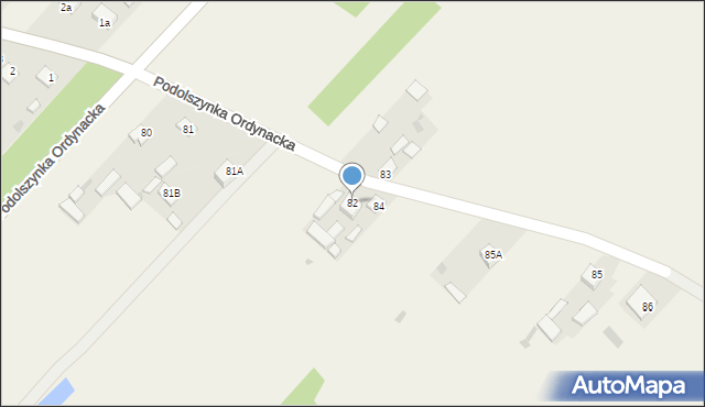 Podolszynka Ordynacka, Podolszynka Ordynacka, 82, mapa Podolszynka Ordynacka
