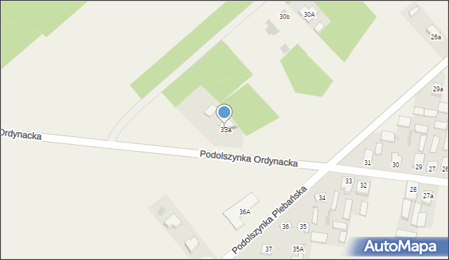 Podolszynka Plebańska, Podolszynka Plebańska, 33a, mapa Podolszynka Plebańska