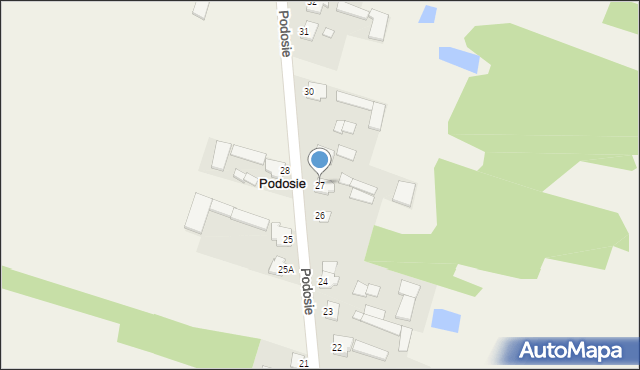 Podosie, Podosie, 27, mapa Podosie