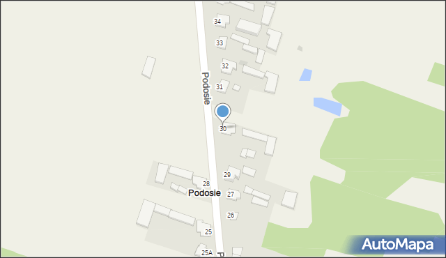Podosie, Podosie, 30, mapa Podosie