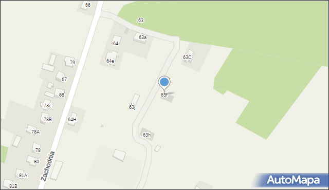 Podosie, Podosie, 63f, mapa Podosie