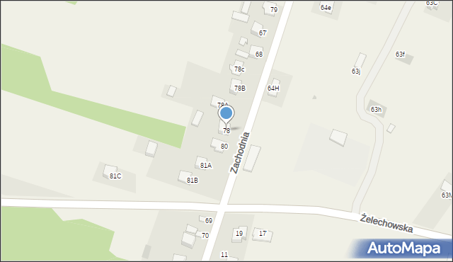 Podosie, Podosie, 78, mapa Podosie