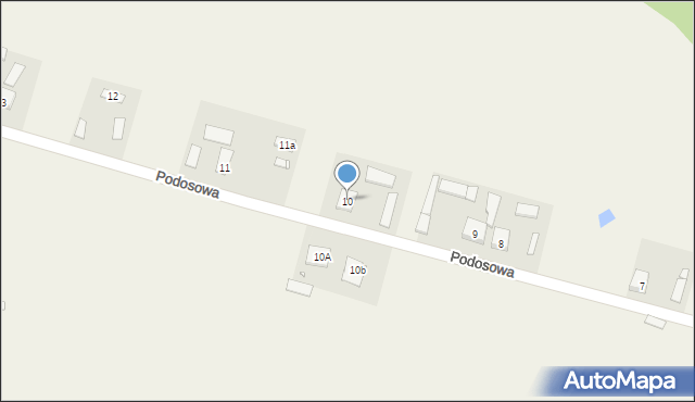 Podosowa, Podosowa, 10, mapa Podosowa