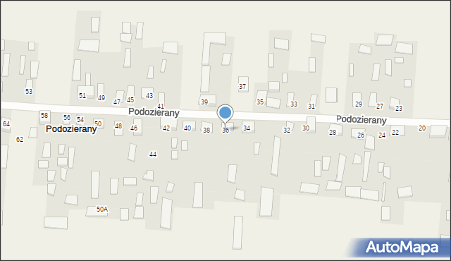 Podozierany, Podozierany, 36, mapa Podozierany