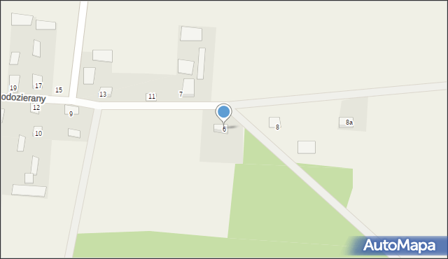 Podozierany, Podozierany, 6, mapa Podozierany