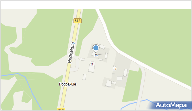 Podpakule, Podpakule, 20, mapa Podpakule