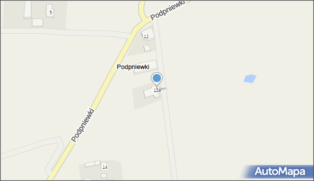 Podpniewki, Podpniewki, 12a, mapa Podpniewki