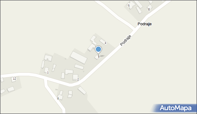 Podraje, Podraje, 3, mapa Podraje