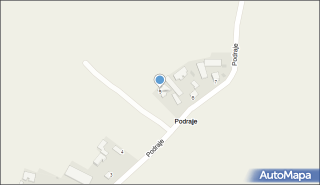 Podraje, Podraje, 5, mapa Podraje