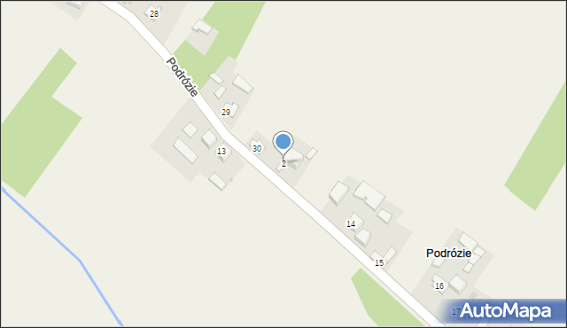 Podrózie, Podrózie, 2, mapa Podrózie