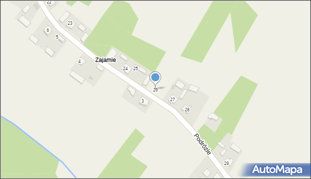 Podrózie, Podrózie, 26, mapa Podrózie