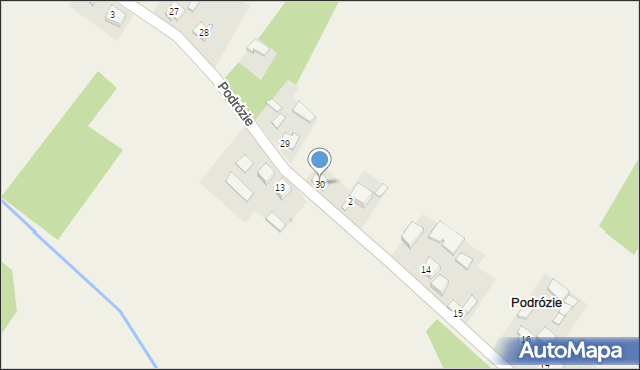 Podrózie, Podrózie, 30, mapa Podrózie