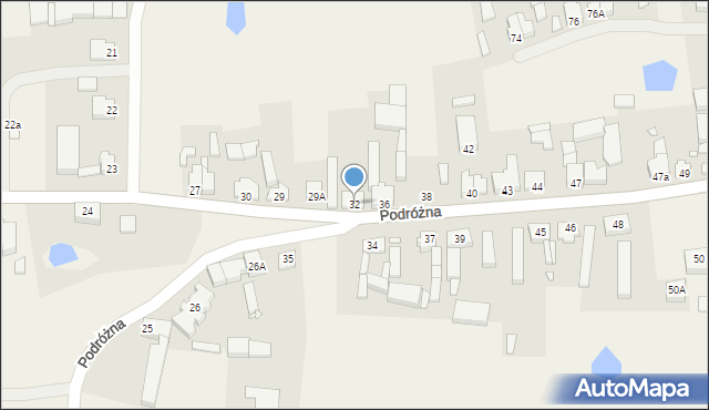 Podróżna, Podróżna, 32, mapa Podróżna