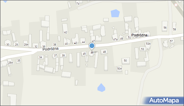 Podróżna, Podróżna, 46, mapa Podróżna