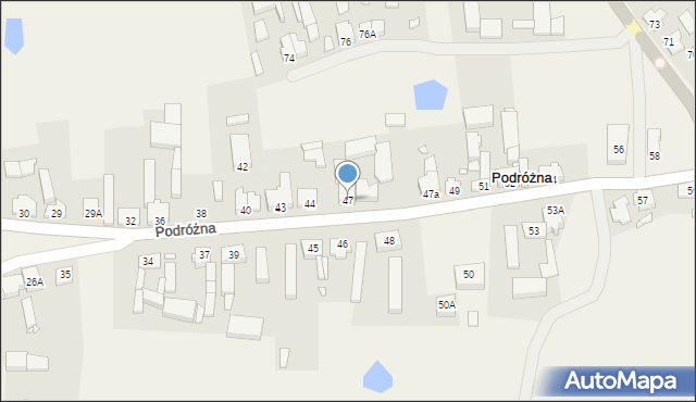 Podróżna, Podróżna, 47, mapa Podróżna