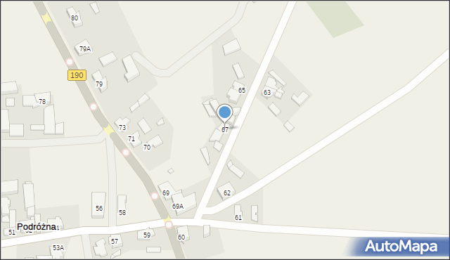 Podróżna, Podróżna, 67, mapa Podróżna