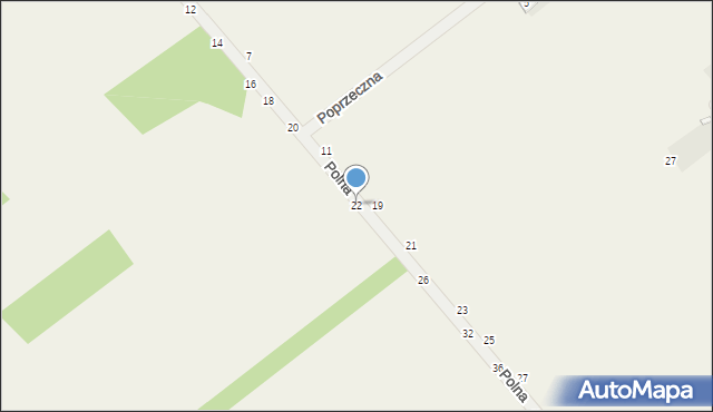 Podrudzie, Polna, 22, mapa Podrudzie