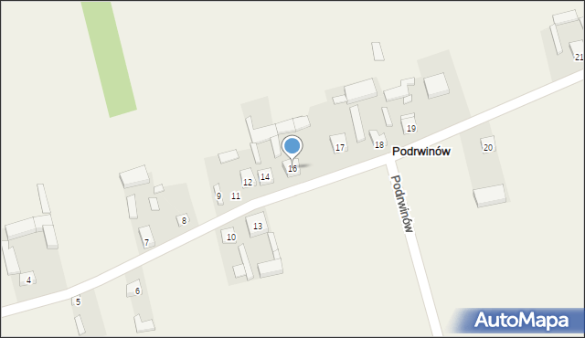 Podrwinów, Podrwinów, 16, mapa Podrwinów