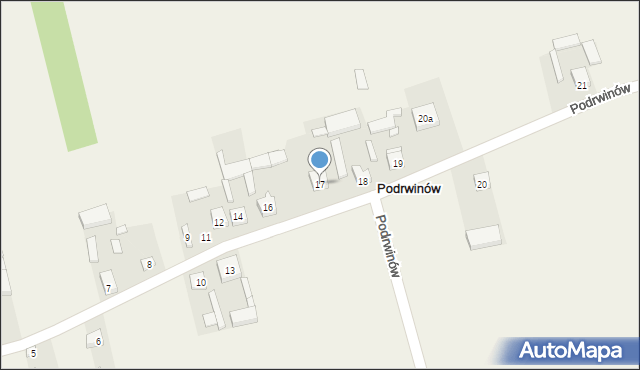 Podrwinów, Podrwinów, 17, mapa Podrwinów