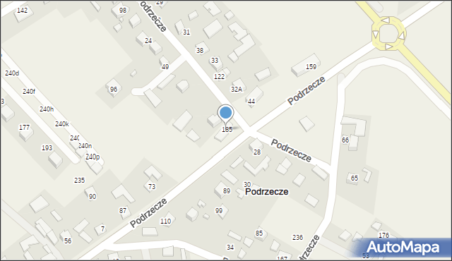 Podrzecze, Podrzecze, 185, mapa Podrzecze