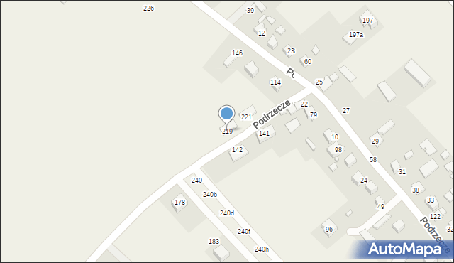 Podrzecze, Podrzecze, 219, mapa Podrzecze