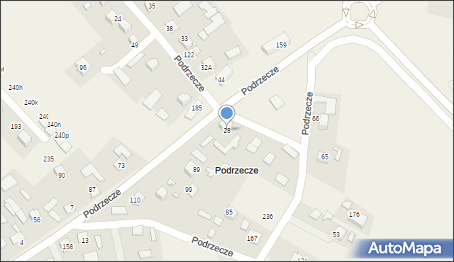 Podrzecze, Podrzecze, 28, mapa Podrzecze