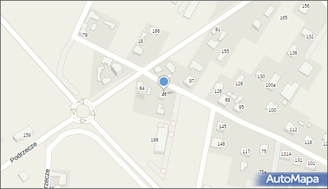 Podrzecze, Podrzecze, 46, mapa Podrzecze