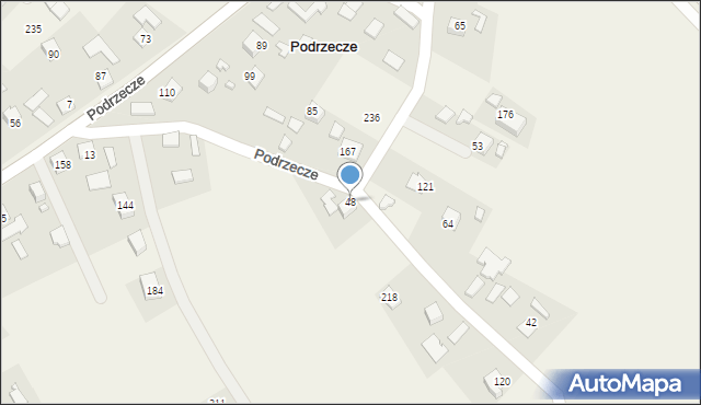 Podrzecze, Podrzecze, 48, mapa Podrzecze